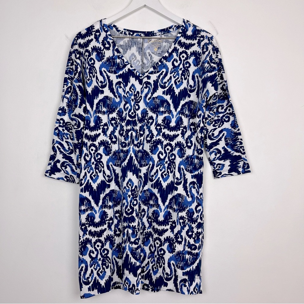 Lilly Pulitzer Cori Dress Navy & White Flamingo